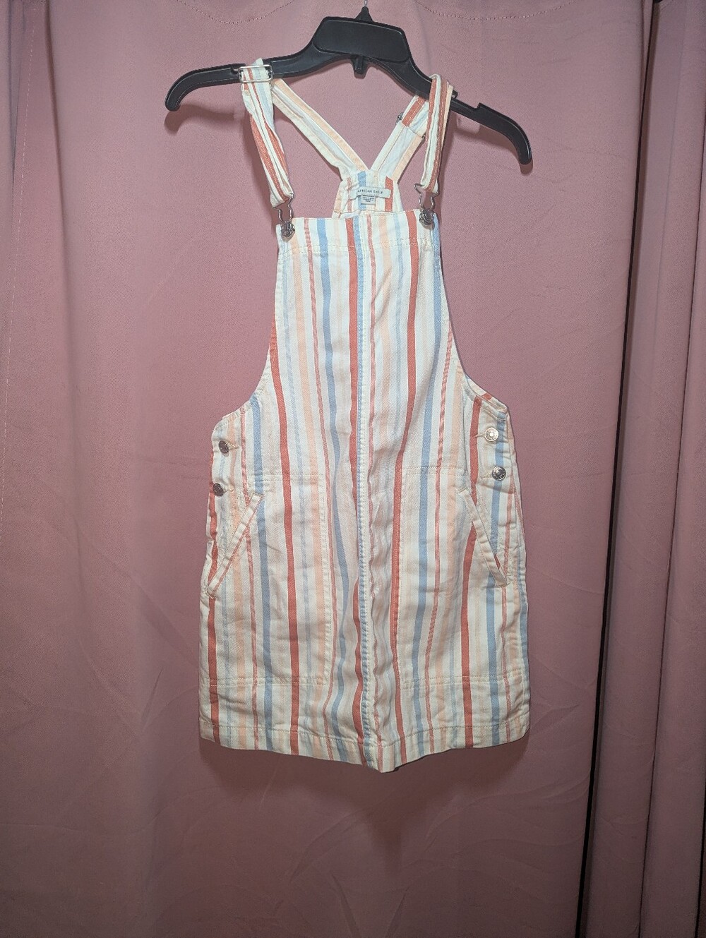 AMERICAN EAGLE OUTFITTERS Overall Denim Dress with Pockets XS - Picture 4 of 13